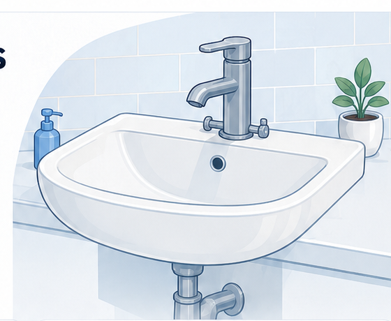 Illustration of a sink and basin